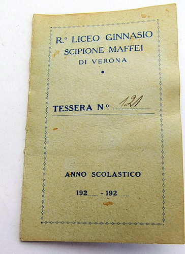 Tessera anni liceo - anni,