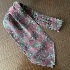 Ascot Homme Vintage 100% soie, silk, seta, made in Italy ANNI ‘80