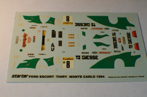 Decal ford escort rs - decal, 1/43