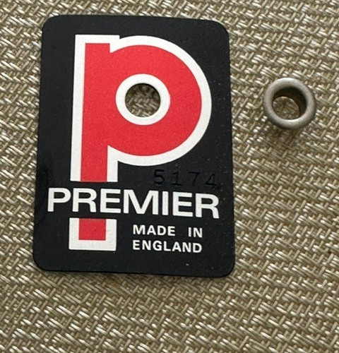 Vintage premier drum - premier, badge