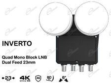 Inverto Dual Feed 4 Uscite Illuminatore LNB per parabola Astra Hotbird 4K Diseqc
