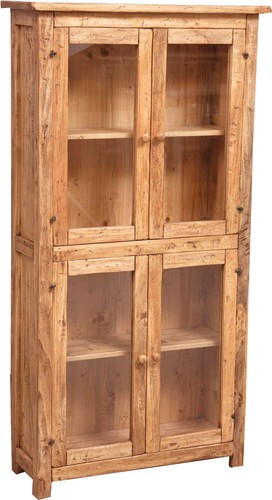 Vetrina country legno massello - vetrina,