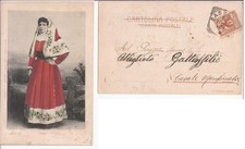 STORIA POSTALE CARTOLINA COSTUMI SARDI OSILO  FP