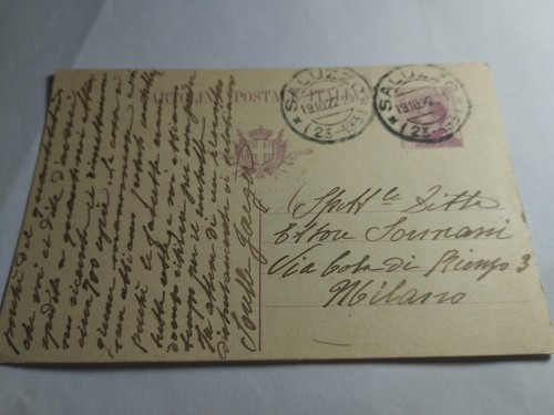 Antica cartolina postale - antica,