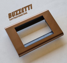 Bticino 4713BR placca Living Classic bronzo metallizzato 3 moduli