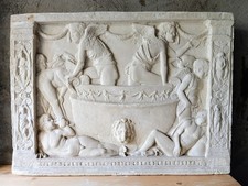 Eroti vendemmianti, bassorilievo in gesso