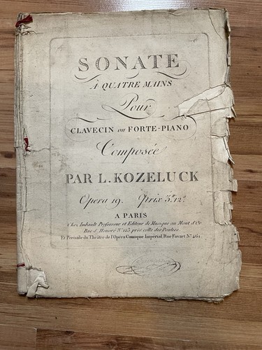 Kozeluch leopold sonate - kozeluch, leopold,