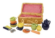 Cesta picnic 17 pezzi in vera