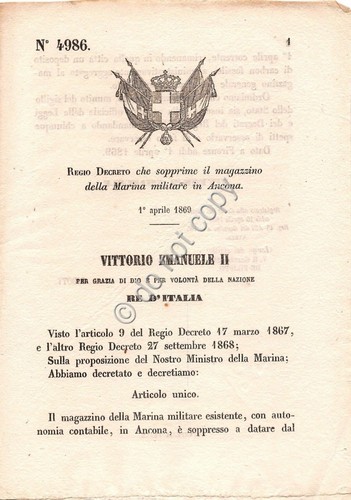 Regio decreto 1869 ancona - ,