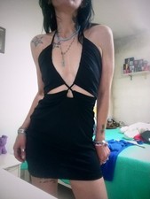 Vestito Abito donna Corto Nero