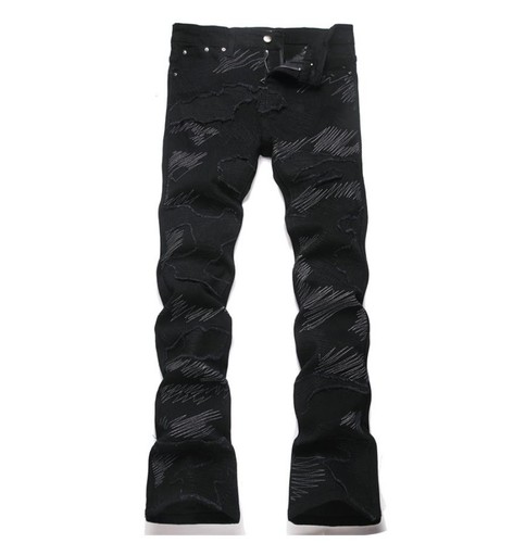 Jeans uomo denim nero - , gamba