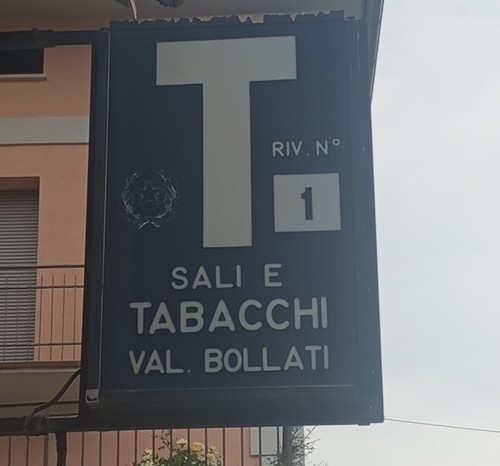 Insegna sali tabacchi - e,