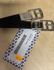 Staffa Prestige in pelle non elasticizzata con fibbie piatte *Made in Italy* 47" - BLK