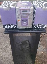 Stereo Aiwa Lcx compreso di casse audio E Mobile Porta Stereo Funzionante 