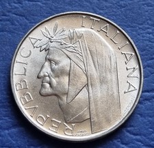 COIN MINISTERO TESORO I.P.Z.S. MONETA ZECCA £ 500 LIRE 1965 "DANTE ALIGHIERI" #3