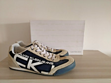 Scarpe Calvin Klein Uomo 42 Camoscio Eleganti Lacci Scamosciate Grigio Nero