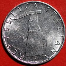 Italia 5 Lire 1974 KM# 92