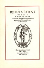 Bernardino Telesio - De Rerum