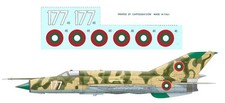 MiG 21MF 21 MF FISHBED-J BULGARIA AF 1/72 DECALS DA KIT EDUARD mm83x14/25ca.