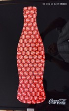 Quadro bottiglia con collage di Tappi di coca cola edition limited 1374/4000