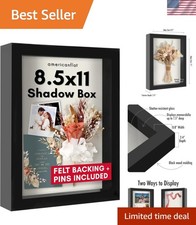 Cornice Shadow Box Nera 8,5x11