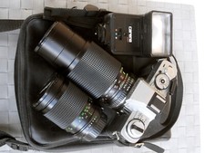 ✅ Corredo Minolta XG-1 +28/80mm + 80/200mm + flash e borsa - XG-M XD-7 X300 X700