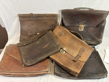 Lotto 6 WW2 Antichi Porte Documenti Zaino IN Pelle Spesso