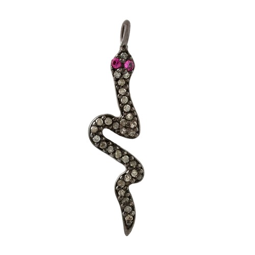 Ciondolo serpente rubino
