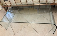 Tavolino da Salotto in Vetro Cristallo Curvato - Transparente