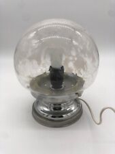 Lampada vintage design vetro Murano style Mazzega sfera trasparente 