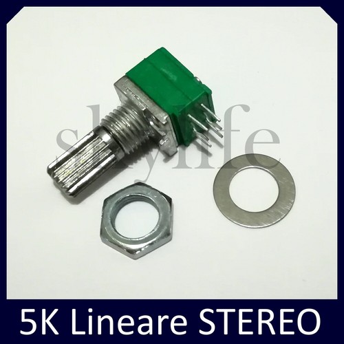Potenziometro stereo - 5k,