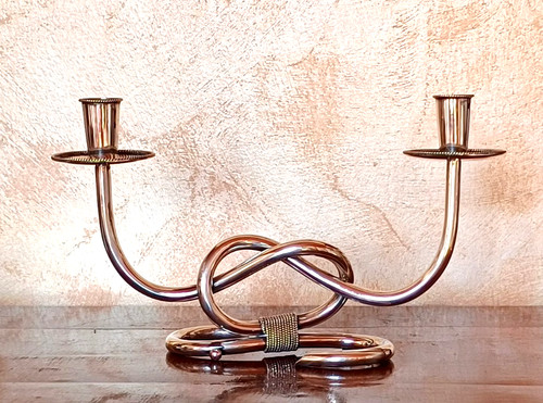 Candelabro argento 800 - candelabro, 2