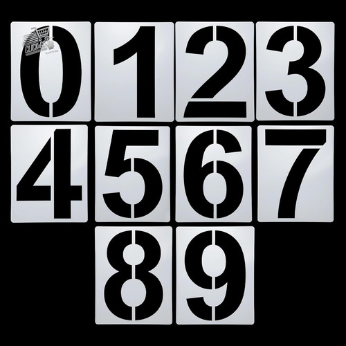 Stencil numeri grandi 25cm - grandi,