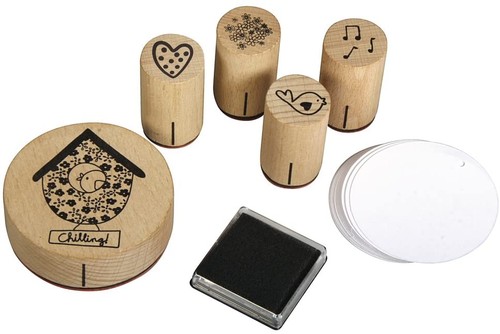 Rayher set timbri legno 5 - timbri,