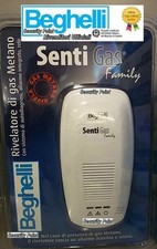BEGHELLI SENSORE RILEVATORE GAS METANO LED SIRENA RELè  AUTODIAGNOSI STAFFA 230V