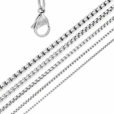 Collana Acciaio Inox Uomo Argento Maglia Grumetta Catena Reale