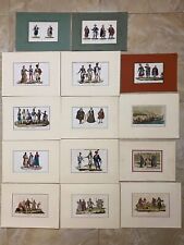 14 stampe d’epoca con costumi tipici e soldati