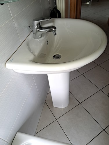 Lavabo con colonna - colonna, moderno