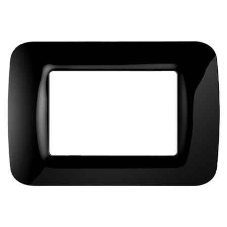 Placca coprinterruttori nero - placca,