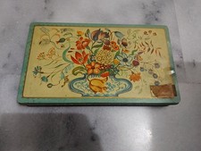 VECCHIA SCATOLA LATTA CARAMELLE DUFOUR CON AMMACCATURE E DIFETTI