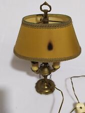 Riproduzione lampada ad olio Fiorentina in Ottone a 2 fiamme a 2 luci stile '700