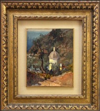 Felice Vellan Torino 1889 - 1976 San fruttuoso, la vista dalla collina olio 1925