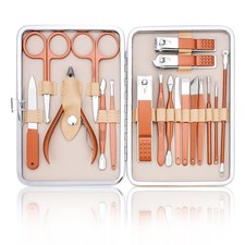 Manicure Pedicure Set - Stainless Steel Nail Clippers & Cuticle Cutter Kit
