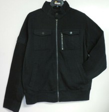 Guess Mens Black Zip Cotton