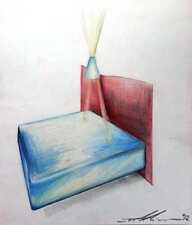 Denis SANTACHIARA - Original drawing signed by the artist, 1990-1992