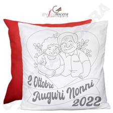 FESTA DEI NONNI Cuscino Quadrato Tanti Auguri Nonni idea regalo