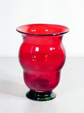 ⚜️ VASO VETRO SOFFIATO MURANO ROSSO VERDE DESIGN ITALIA VENICE VINTAGE GLASS
