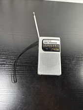 Sony Radio tascabile portatile FM/AM transistor argento ICF-S10MK2 testata funzionante