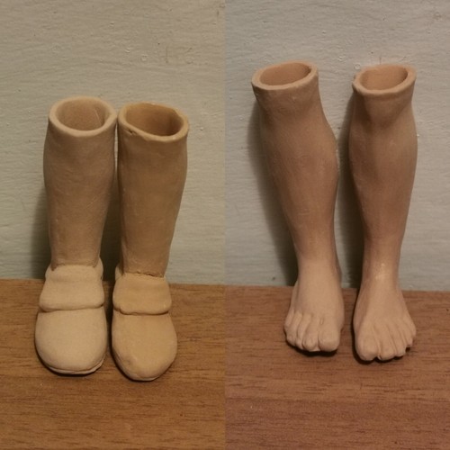 Coppia piedi grezzi terracotta - piedi,