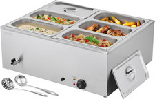 Scaldavivande Commerciale, Scaldavivande Elettrico in Acciaio Inox Da 1500 W Con
